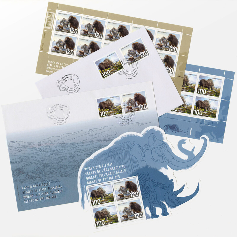 Briefmarke Riesen der Eiszeit