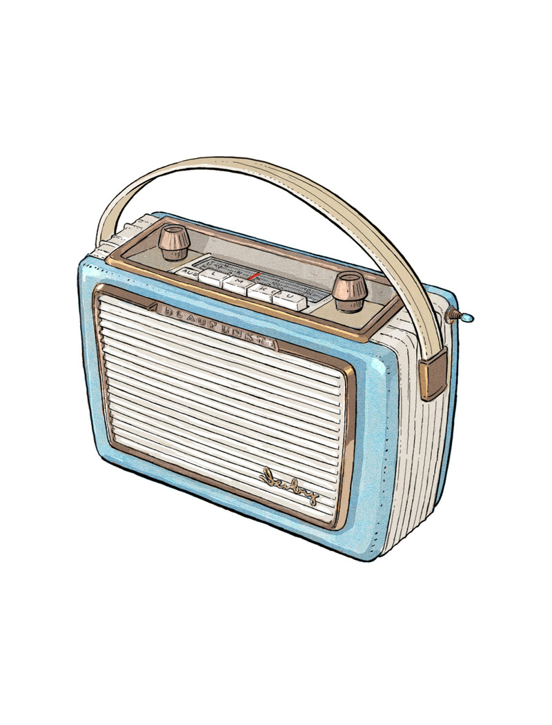 Spittel-50er-Jahre_Radio_bunterhund-Illustration