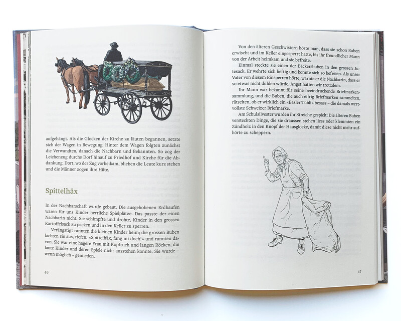 Spittel-Buch_4-Beerdigung_50er-Jahre-Staefa_bunterhund-Illustration